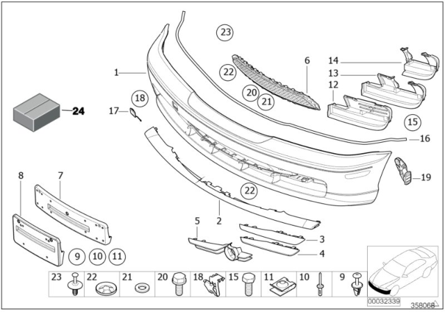 2005 BMW 325Ci Trim Panel, Front Diagram 1