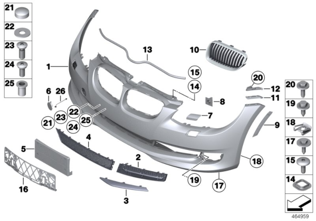 2011 BMW 335i Flap, Towing Eye, Primed Diagram for 51117256104