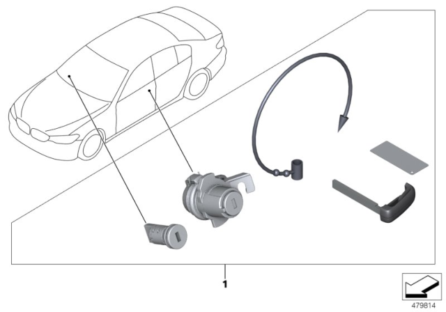 2020 BMW M850i xDrive Simultaneous Locking / Key Diagram