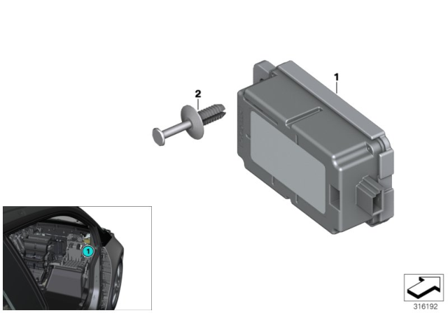 2014 BMW i3 Radio Remote Control Receiver Diagram