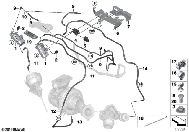 2010 BMW X5 Pressure Converter Diagram for 11658509323