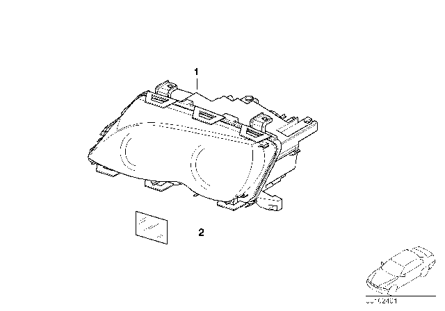 2004 BMW 325i Left Headlight Diagram for 63127165771