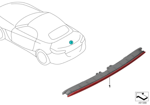 2019 BMW Z4 Third Stoplamp Diagram