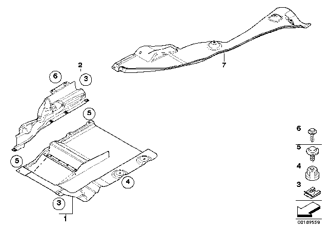 2009 BMW X3 Underside Panelling With Air Shaft Diagram for 51773428583