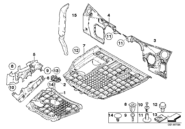 2004 BMW X5 Sound Insulating Diagram 2