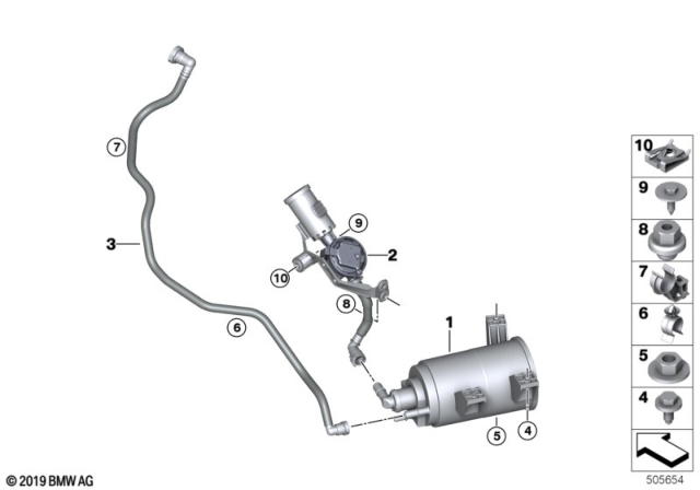 2019 BMW M850i xDrive VENT PIPE WITH DUST FILTER Diagram for 16137440377