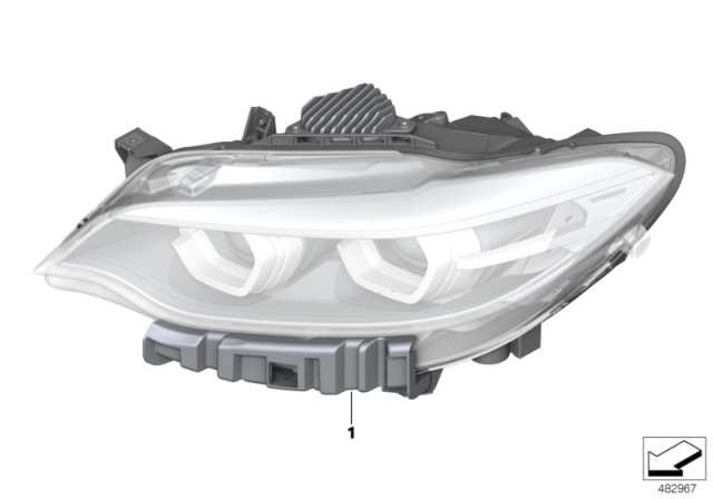 2020 BMW M240i Headlight Diagram