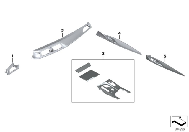 2020 BMW M5 TRIM FOR DASHB.AL CARBON FRO Diagram for 51457996246