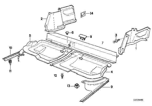 1994 BMW 530i Trim / Through-Loading Facility Diagram