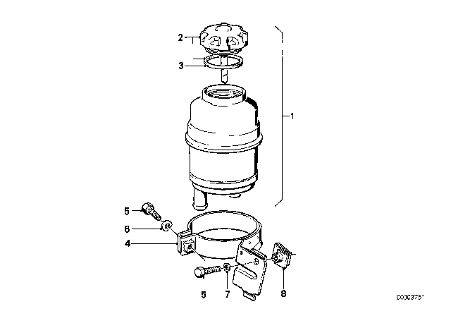 1985 BMW 325e Oil Carrier / Single Parts Diagram