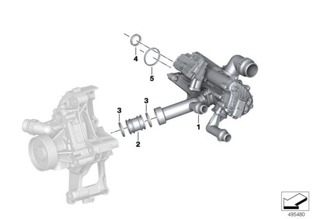 2020 BMW 840i xDrive Engine Cooling Heat Management Diagram