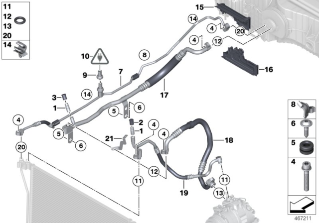2015 BMW M6 Coolant Lines Diagram