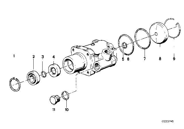 1985 BMW 524td Hydro Steering - Vane Pump Diagram 3