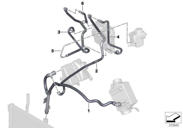 2016 BMW X6 LINE, SUPPLY-DME Diagram for 17127634263