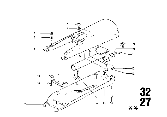 1976 BMW 3.0Si Steering Column Diagram 7