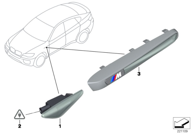 2010 BMW X5 Additional Turn Indicator Lamp Diagram
