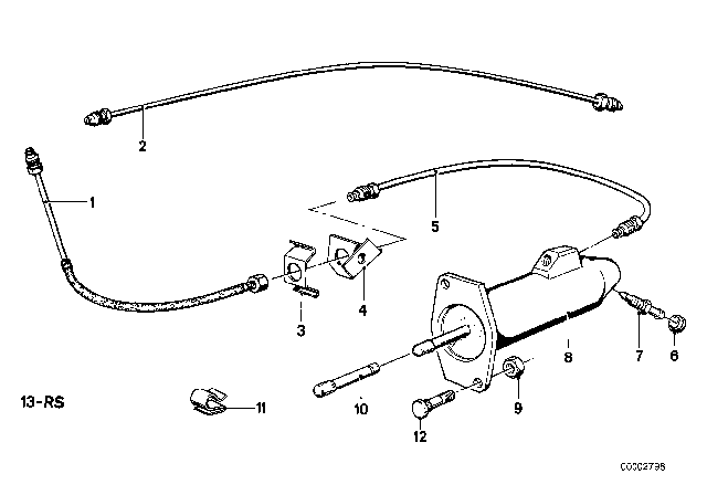 1978 BMW 320i Clutch Slave Cylinder Diagram