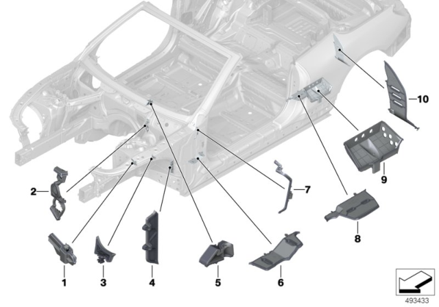 2019 BMW M850i xDrive MOLDED PART COLUMN A LEFT Diagram for 41007439887