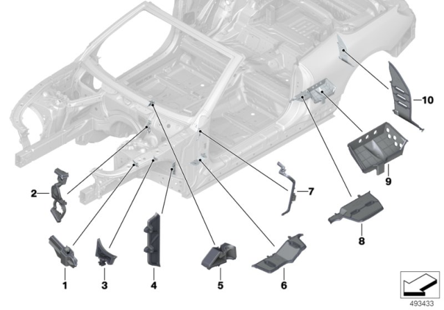 2019 BMW M850i xDrive SHAPED PART WHEEL WELL, REAR Diagram for 41007470835