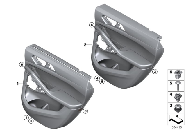 2020 BMW X6 DOOR TRIM PANEL, REAR, LEFT Diagram for 51429474321