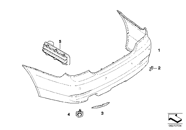 2008 BMW 535xi Trim Panel, Rear Diagram