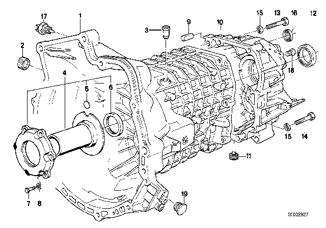 1985 BMW 635CSi Housing & Attaching Parts (Getrag 260/6) Diagram