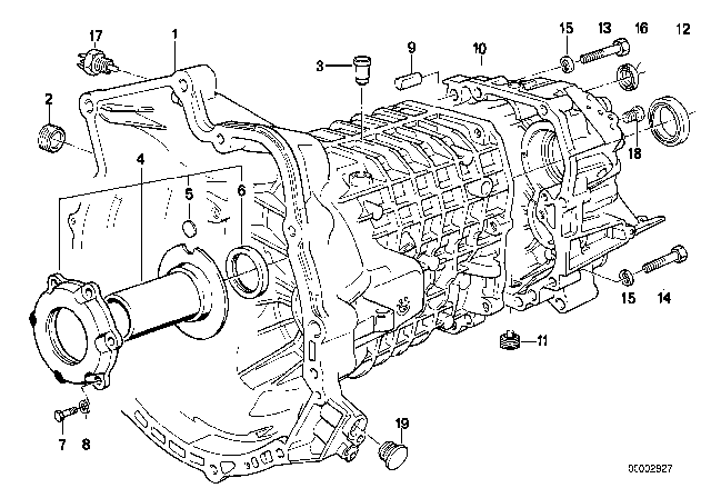 1985 BMW 535i Housing & Attaching Parts (Getrag 260/6) Diagram