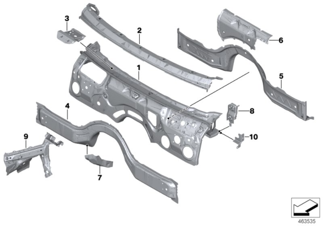 2019 BMW 530i Reinforcing Mount For Supporting Tube,Right Diagram for 41007446674