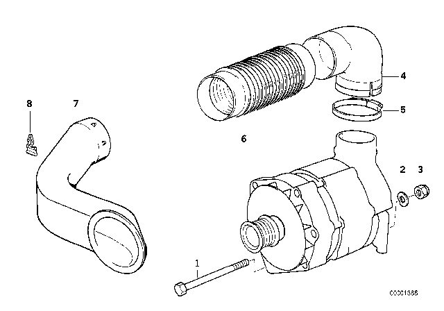 1995 BMW 525i Generator Cooling Diagram