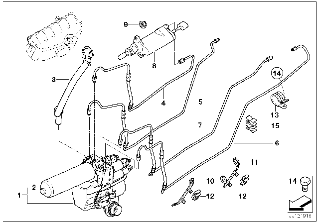 2003 BMW M3 Clutch Slave Cylinder Diagram for 21522229841