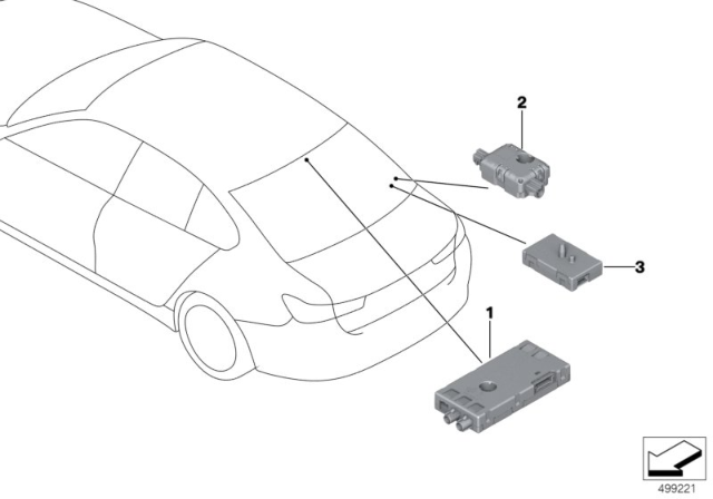 2019 BMW 330i xDrive ANTENNA AMPLIFIER Diagram for 65206835150