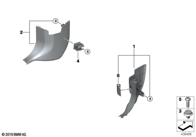 2020 BMW X2 Trim Panel Leg Room Diagram