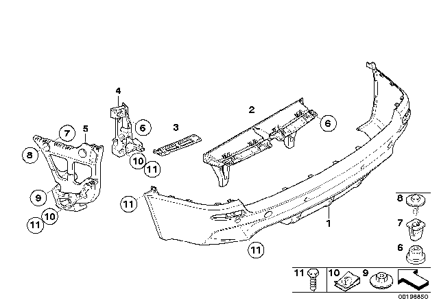 2010 BMW X5 M M Trim Panel, Rear Diagram