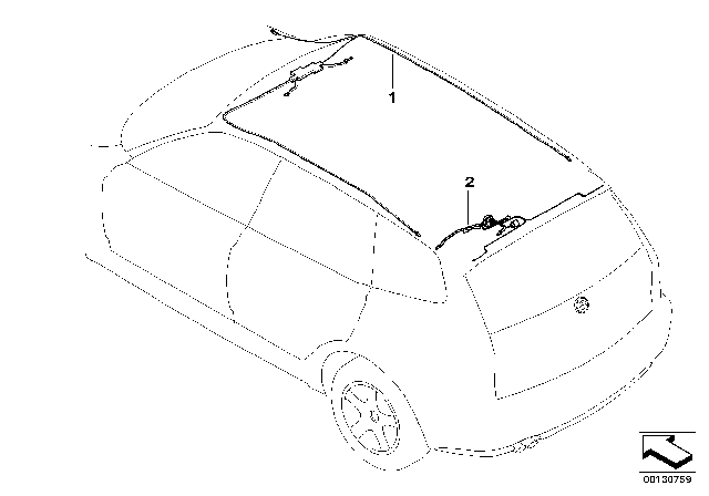 2005 BMW X3 Roof Wiring Harness Diagram