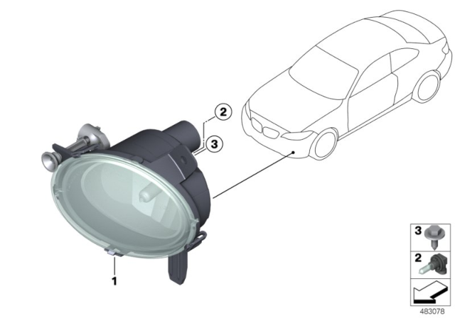 2020 BMW 230i Fog Lights Diagram