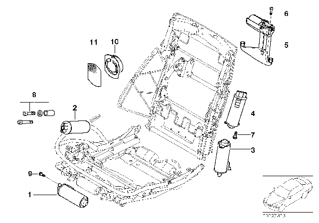 2002 BMW 745Li Seat Rear Electrical Adjustable Diagram