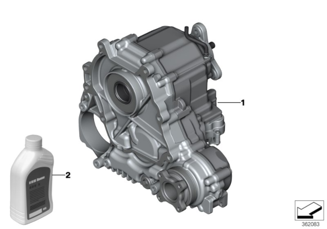 2013 BMW X1 Transfer Case Diagram for 27107643748