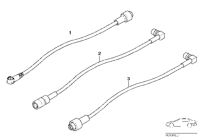 1995 BMW 750iL Aerial Cable, Audio / Video Diagram