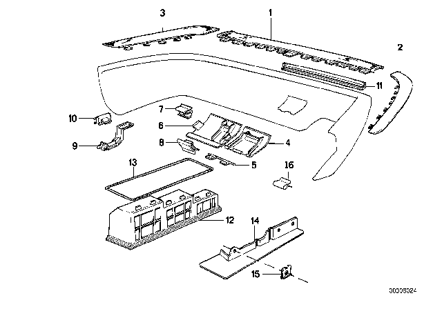 1990 BMW 735i Rear Bumper Mounting Parts Diagram