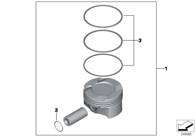 2012 BMW 328i Crankshaft - Pistons Diagram