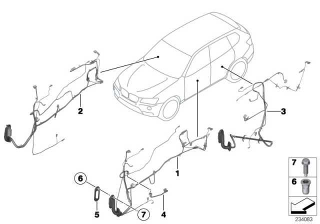 2011 BMW X3 Door Cable Harness Diagram