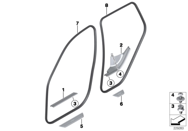 2012 BMW X3 Cover Strip, Entrance Front Right Diagram for 51479208602