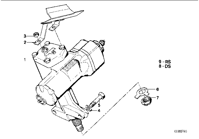 1982 BMW 633CSi Power Steering Diagram 1