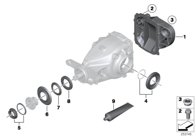 2014 BMW X5 Transmission Cover Diagram for 33117561105