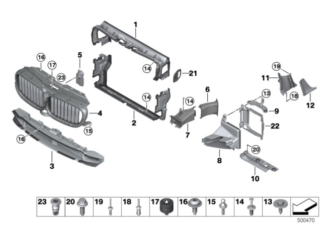 2017 BMW 750i Air Ducts Diagram