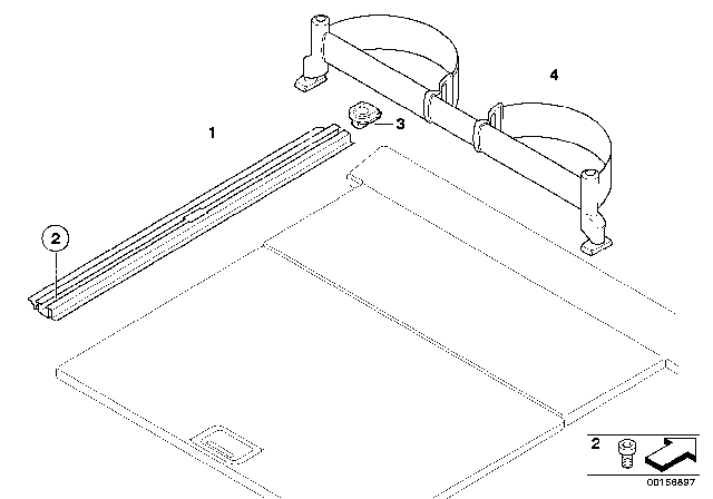 2005 BMW X3 Retrofit Lashing Rail System Diagram