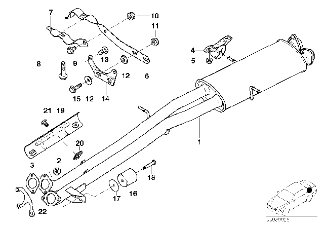 2005 BMW X5 Bracket Diagram for 18317502870