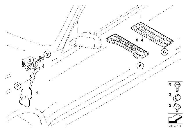 2007 BMW X3 Connecting Support Diagram for 18217061756