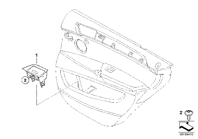 2007 BMW X5 Retrofit, Ashtray, Door, Rear Diagram