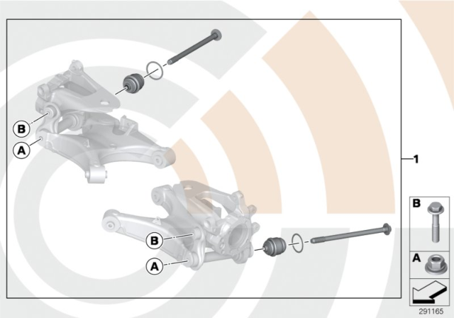 2000 BMW 540i Repair Kit, Ball Joint Diagram